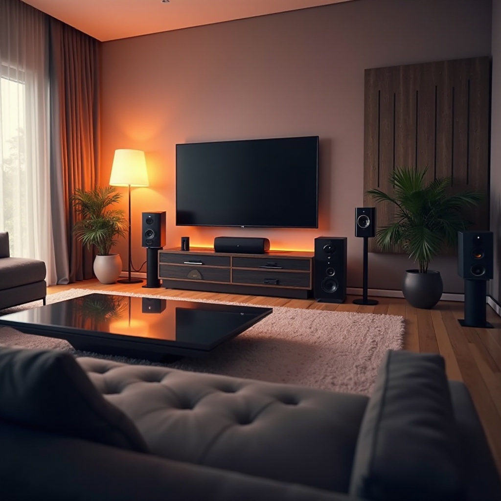 setup ng surround sound sa sala